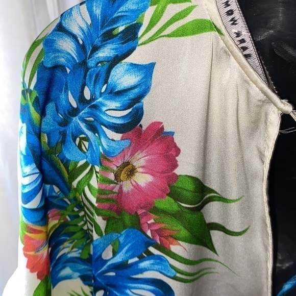 ZARA floral dress kaftan satin Sz M - Picture 7 of 11
